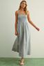 Striped Smocked Maxi Dress