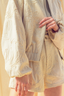 Floral Jacquard Zip Up Jacket