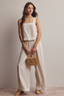 Embroidered Square-neck Tank & Pants Set