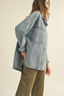 Washed Snap Button Denim Shacket