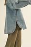 Washed Snap Button Denim Shacket