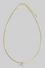Gold Dipped Cz Baguette Pendant Choker Necklace