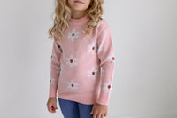 Blush Flower Sweater