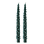 Green Tree Taper Candles - Set of 2