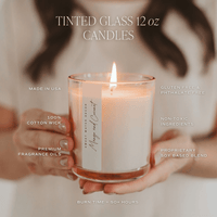 Cozy Season Soy Candle - Tinted Glass Jar - 12 oz