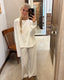 Cream Contrast Raglan Scuba Long Sleeve Top: OFF WHITE-ASH GREY