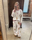 Gingerbread Graphic Knit Oversized Sweater: CREAM-RED