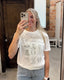Here For The Cowboys Tee: White