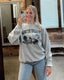 North Dakota Buffalo Crewneck: Black Distressed