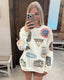 North Dakota Large Multi Logo Ribbed Crewneck