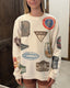 North Dakota Large Multi Logo Ribbed Crewneck