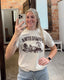 North Dakota Buffalo Tee: Brown Distressed