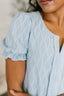 To Call My Own Textured Blouse in Powder Blue