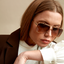 Bella Coffee - Tangle Free Aviator Sunglasses