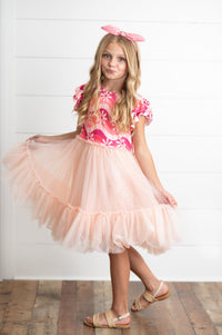 Pink Wave Tulle Dress