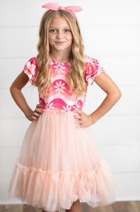 Pink Wave Tulle Dress