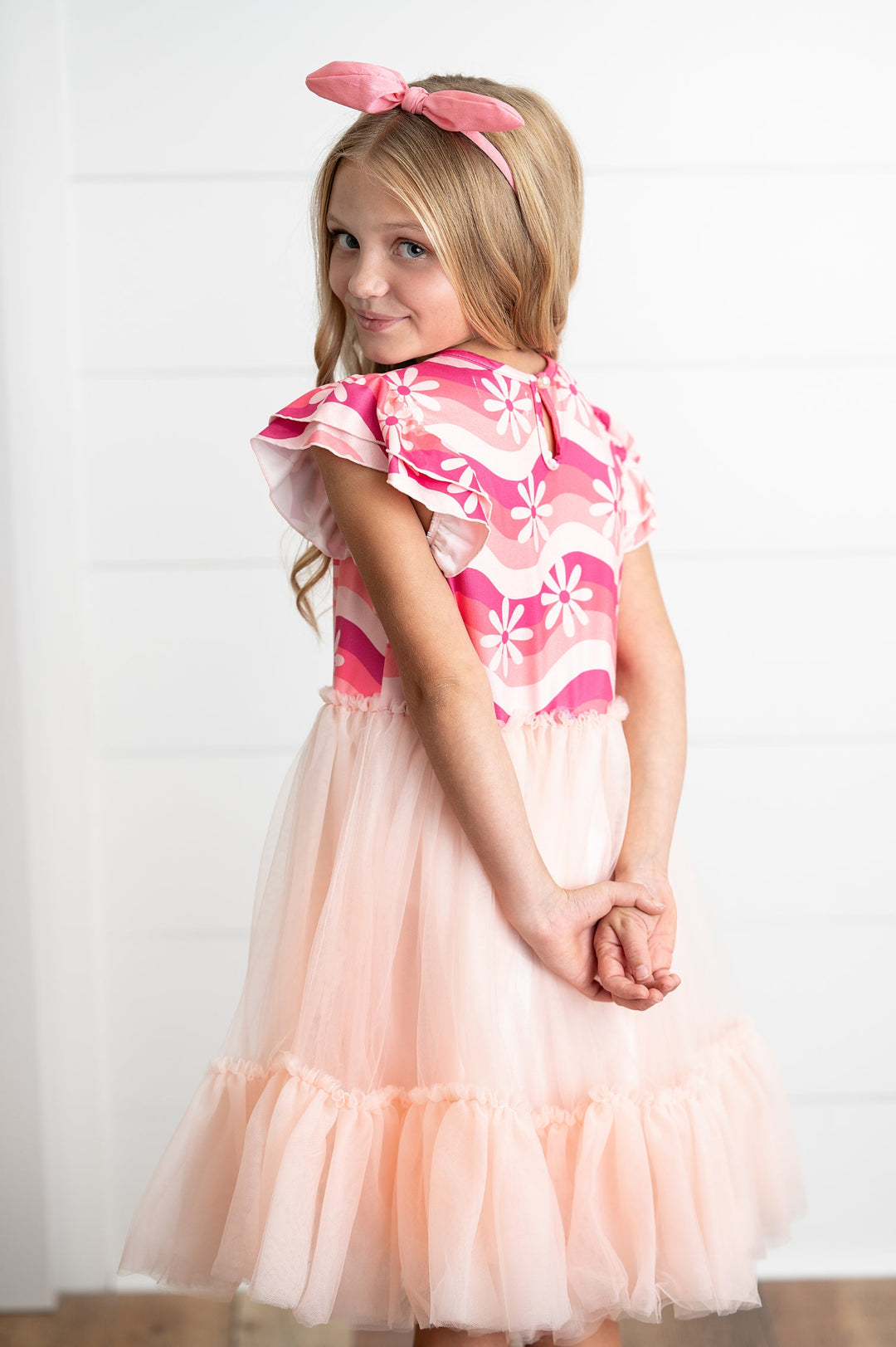 Pink Wave Tulle Dress