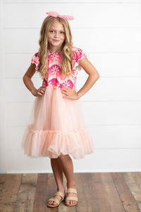 Pink Wave Tulle Dress