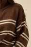 Promise the Label Striped Knit Quarter-Zip Sweater
