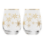Snowflakes Stemless Wine Glass - Boxed Set of 2