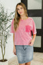 Who's That Girl Crochet Pocket T-Shirt