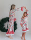 Christmas Flower Lounge Gown