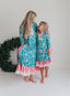 Pink Teal Nutcracker Lounge Gown