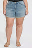 Women's Plus Premium Stretch Fold-Over Cuff Shorts