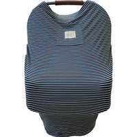Navy Stripes Ribbed Bamboo Multi-Use Cover