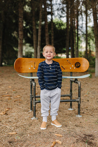 Navy Stripe Long Sleeve Tee