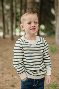 Stay Cool Striped Crewneck