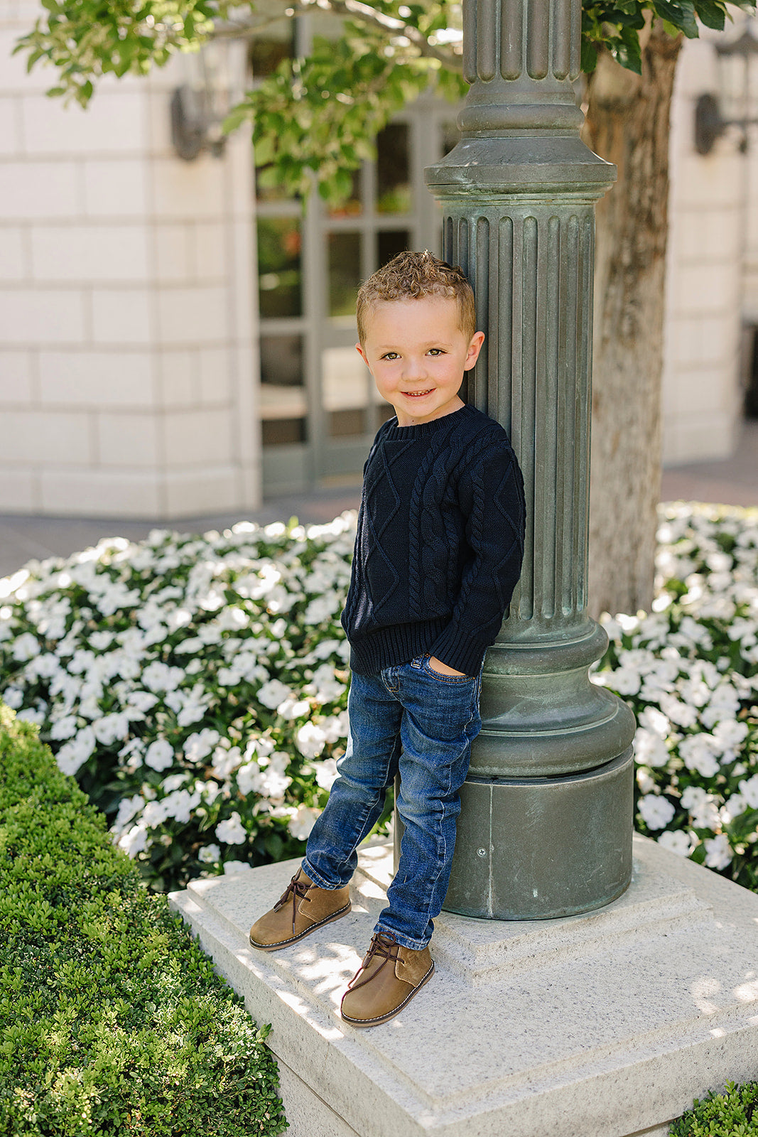 Navy Cable Knit Sweater