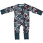 Americana Floral Ribbed Bamboo Zipper