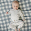 Blue Stripe Pointelle Layette Set