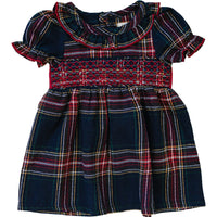Christmas Plaid Smocked Dress