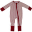 Red Stripes Bamboo Zipper