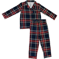 Christmas Plaid Collared Pajama Set