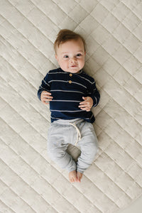 Navy Stripe Long Sleeve Tee