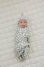 Light Green Checkered Bamboo Stretch Swaddle