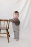 Brown Plaid Overalls