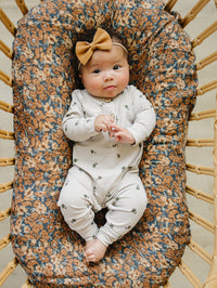 Floral Long Sleeve Button Romper