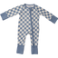 Blue Checkered Bamboo Zipper