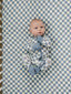Blue Checkered Bamboo Zipper