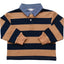 Camel & Navy Striped Collar Shirt