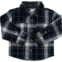 Navy Plaid Button Up Shirt