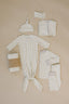 Taupe Stripe Ribbed Bamboo Zipper