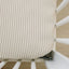Taupe Stripe Ribbed Bamboo Stretch Crib Sheet