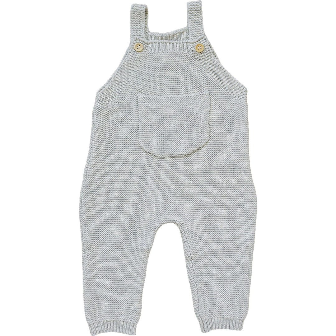 Grey Knit Overalls