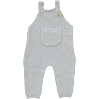 Grey Knit Overalls
