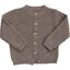 Brown Knit Button Down Cardigan